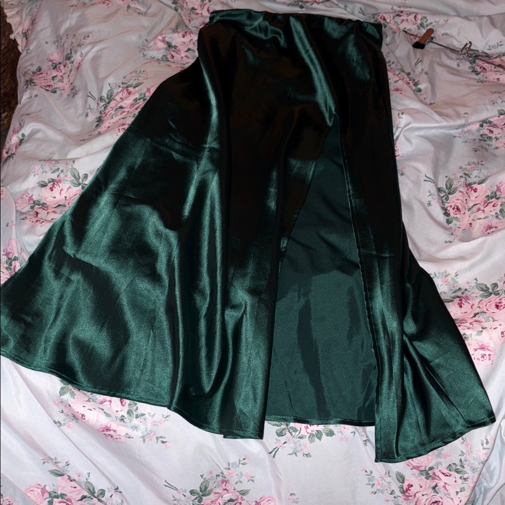 Sexy Green Midi Skirt Sz L